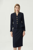 EV LéJac™ Leiden Loyal Navy Blue Single-breasted Four-button Jacket