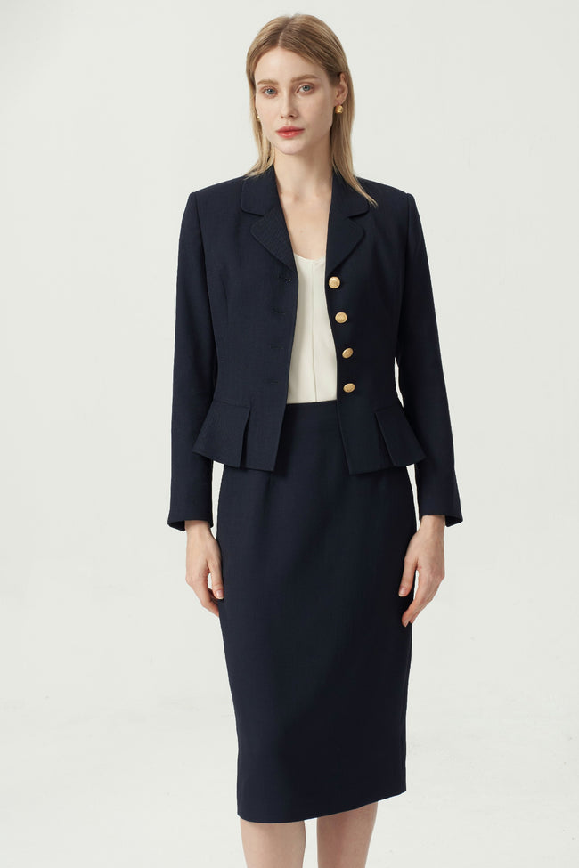 EV LéSem™ Hopkins Loyal Navy Blue Pencil Skirt