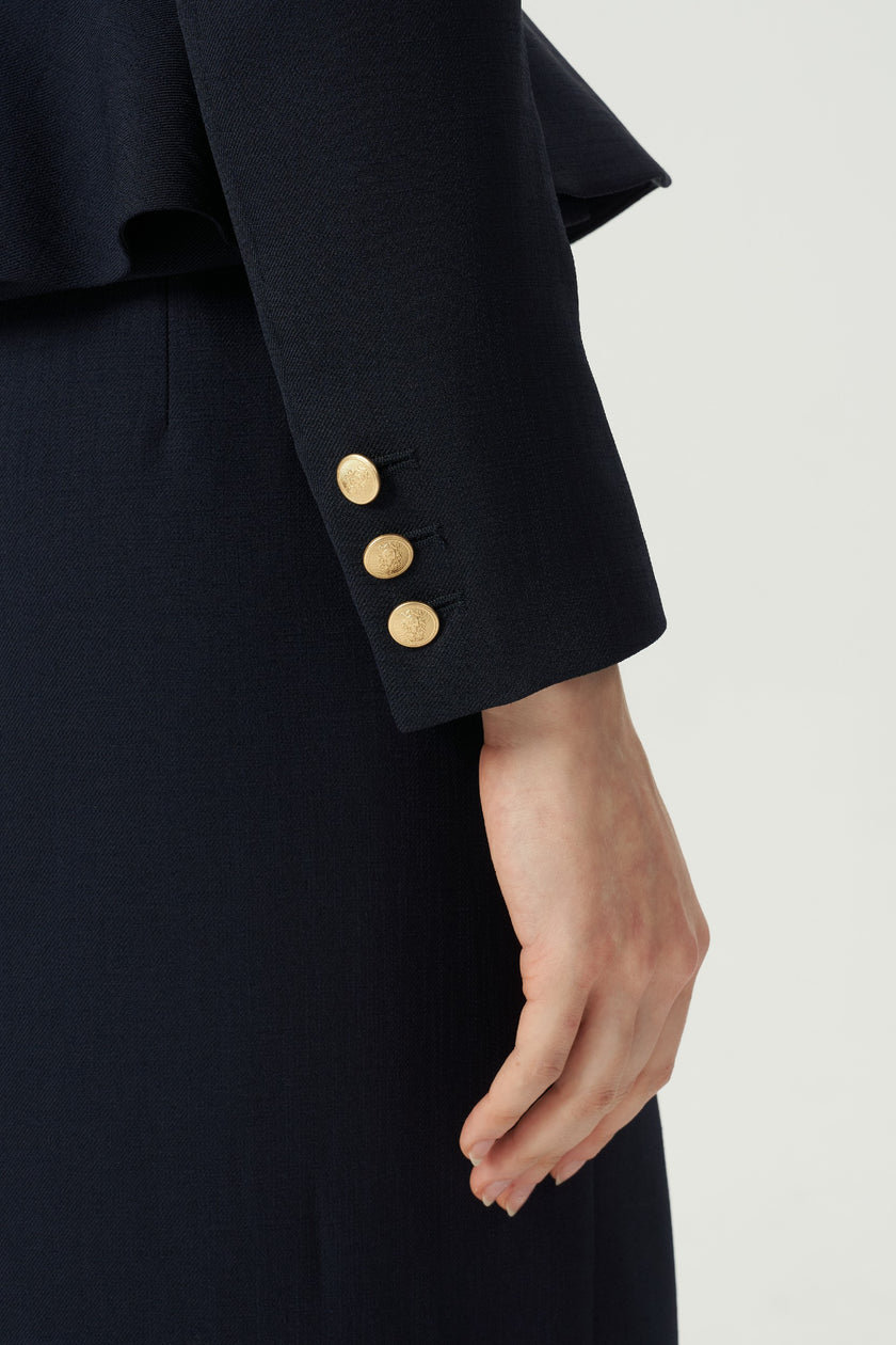 EV LéJac™ Leiden Loyal Navy Blue Single-breasted Four-button Jacket