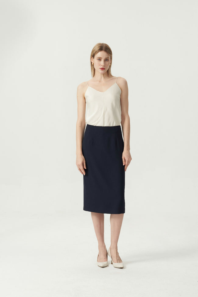 EV LéSem™ Hopkins Loyal Navy Blue Pencil Skirt