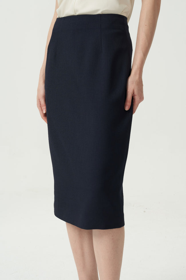 EV LéSem™ Hopkins Loyal Navy Blue Pencil Skirt