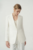 EV LéSuit™ White Single-breasted One-button Blazer