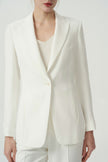 EV LéSuit™ White Single-breasted One-button Blazer