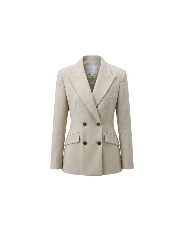 Sculpted Blazer Textured Oatmeal
