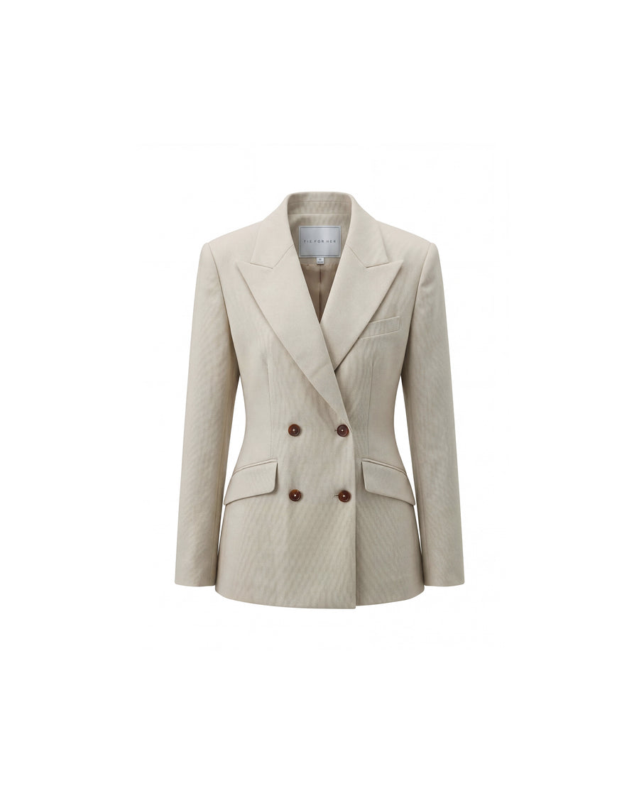 Sculpted Blazer Textured Oatmeal