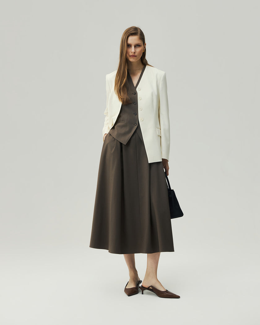A-Line Dress Warm Tea Brown
