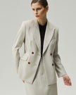 Sculpted Blazer Textured Oatmeal