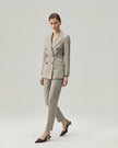 Elena Trousers Textured Apricot
