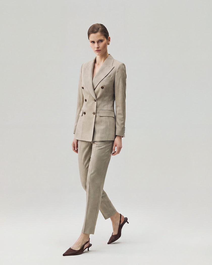 Ace Blazer Textured Apricot