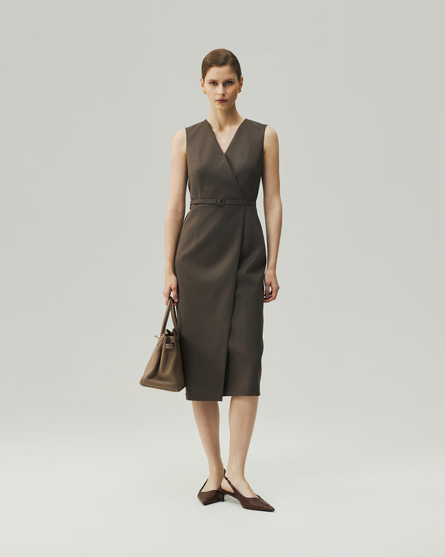 Wrap Dress Warm Tea Brown