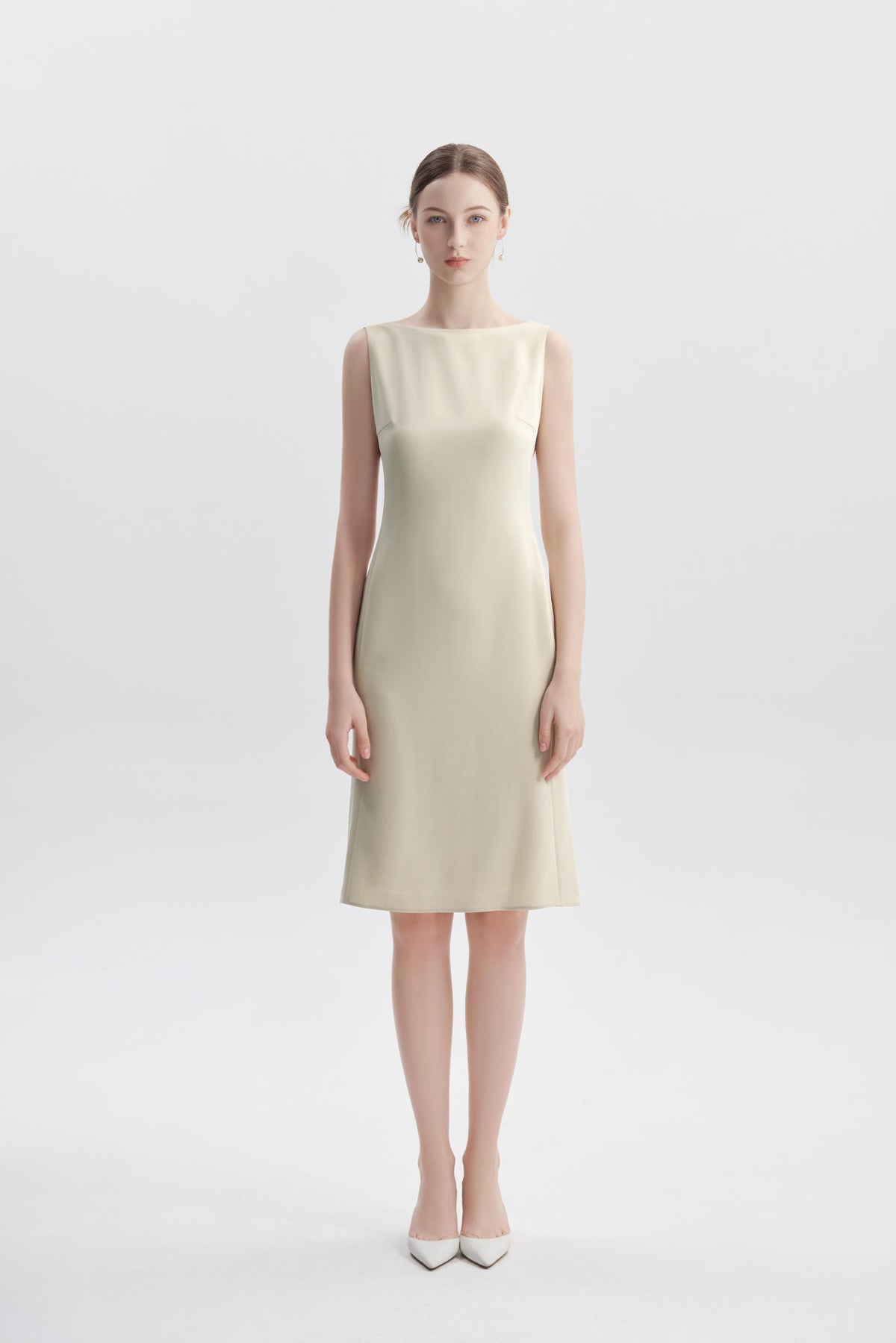 EV Sudro™ Queensland Vanilla Custard Sleeveless Small Mermaid Dress Styling