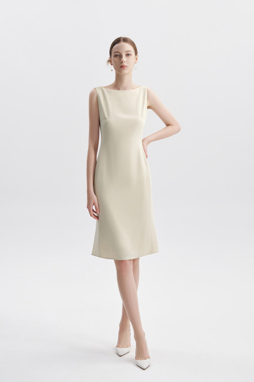 EV Sudro™ Queensland Vanilla Custard Sleeveless Small Mermaid Dress