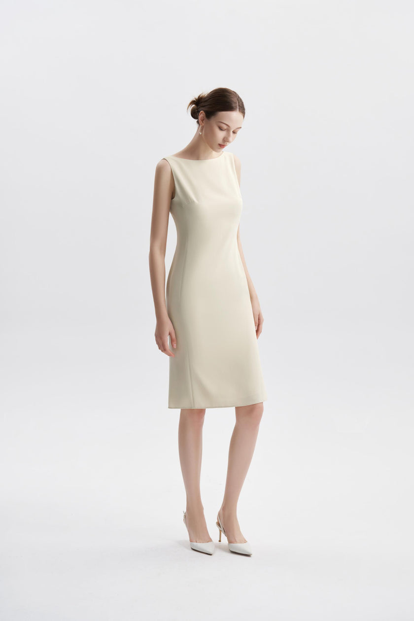 EV Sudro™ Queensland Vanilla Custard Sleeveless Small Mermaid Dress