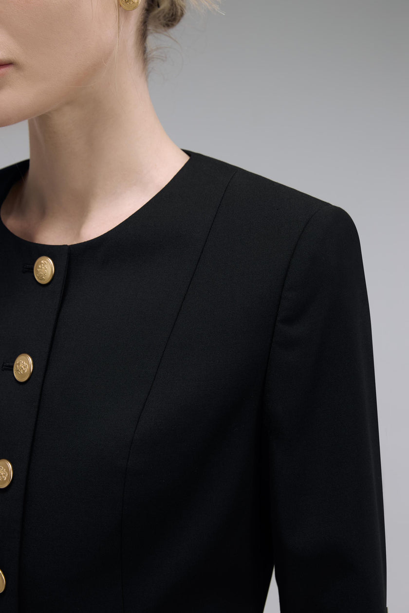 EV LéJac™ Berkeley Black Single-breasted Five-button Jacket