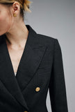 LC ACE™ Charcoal Gray Textural Double-breasted Blazer