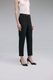 LC ELENA™ Charcoal Gray Textural Cropped Trousers