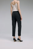 LC ELENA™ Charcoal Gray Textural Cropped Trousers