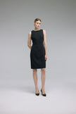 LC CURIE™ Charcoal Gray Textural Diamond-ratio Tailoring Dress