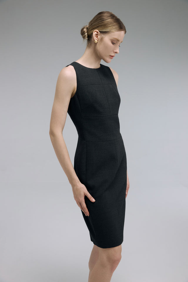 Curie Dress Charcoal Grey