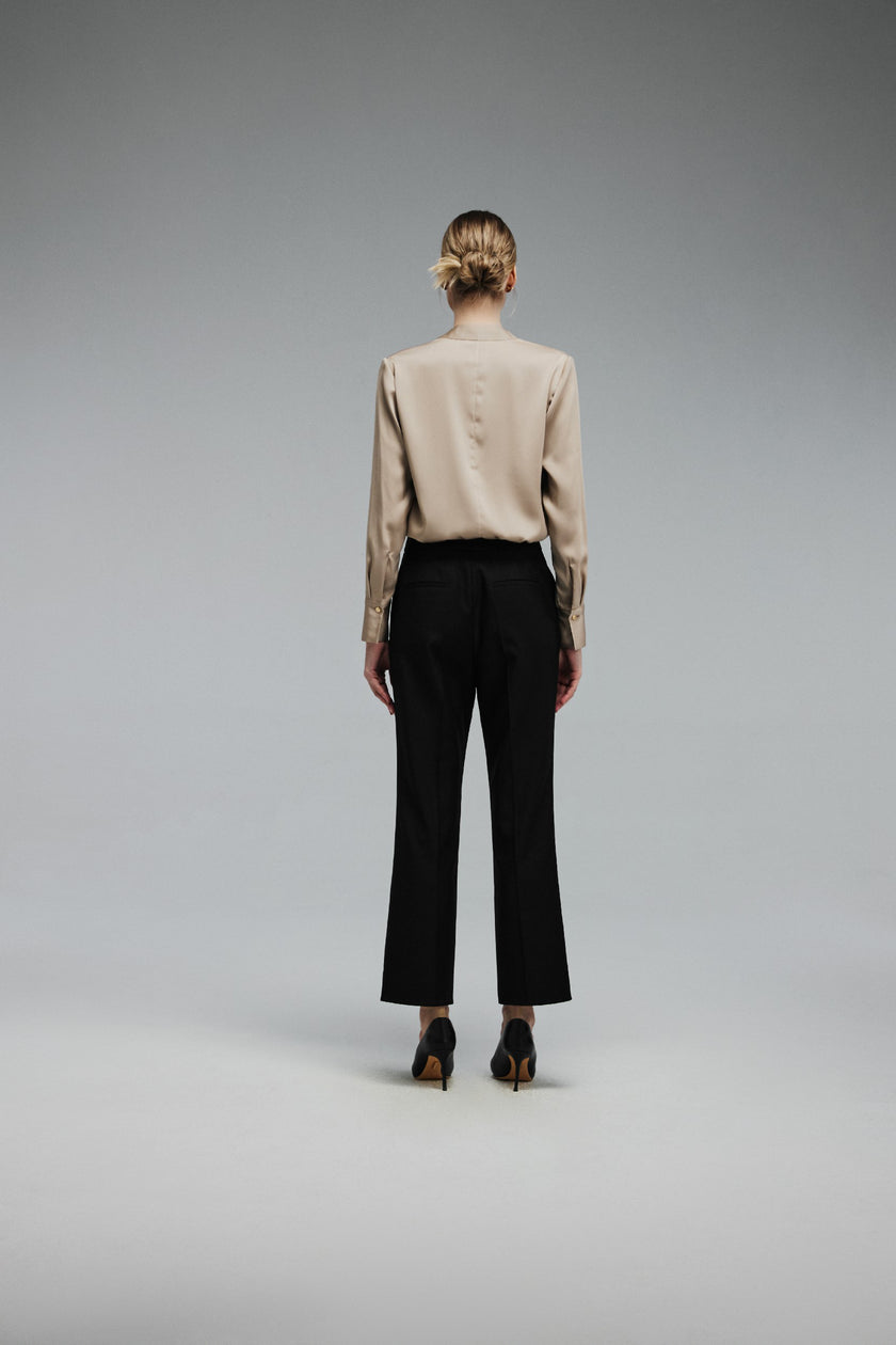 EV Sush™ Riva Champagne Ruched V-neck Shirt