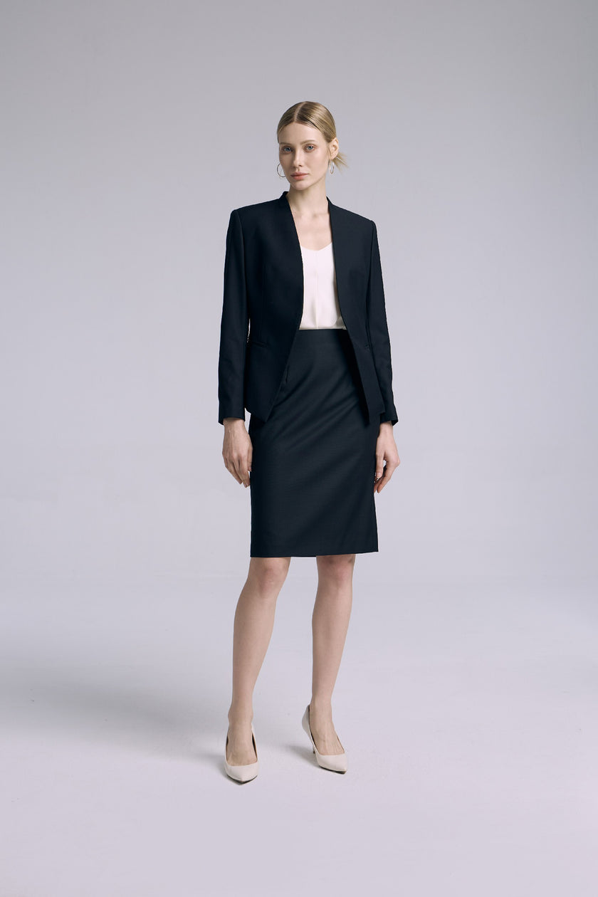 EV LéSem™ York Charcoal Gray A-line Skirt