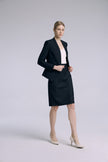 EV LéSuit™ Yale Black Collarless Blazer