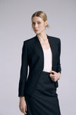 EV LéSuit™ Yale Black Collarless Blazer