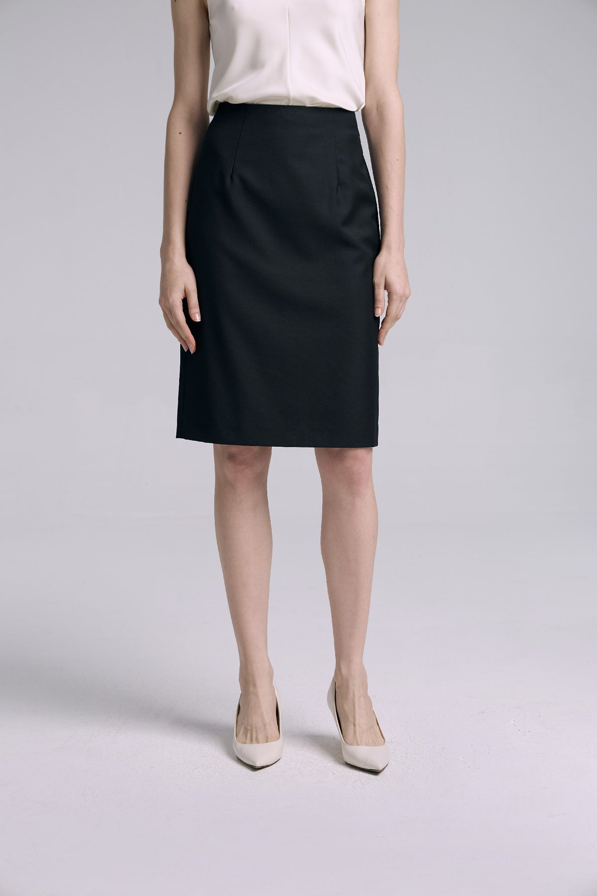 EV LéSem™ York Charcoal Gray A-line Skirt Styling