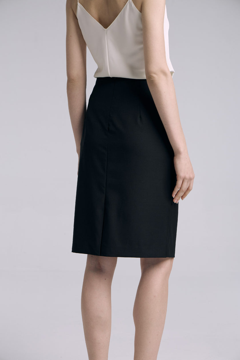 EV LéSem™ York Charcoal Gray A-line Skirt