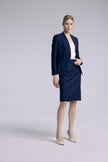 EV LéSuit™ Yale Loyal Navy Blue Collarless Blazer