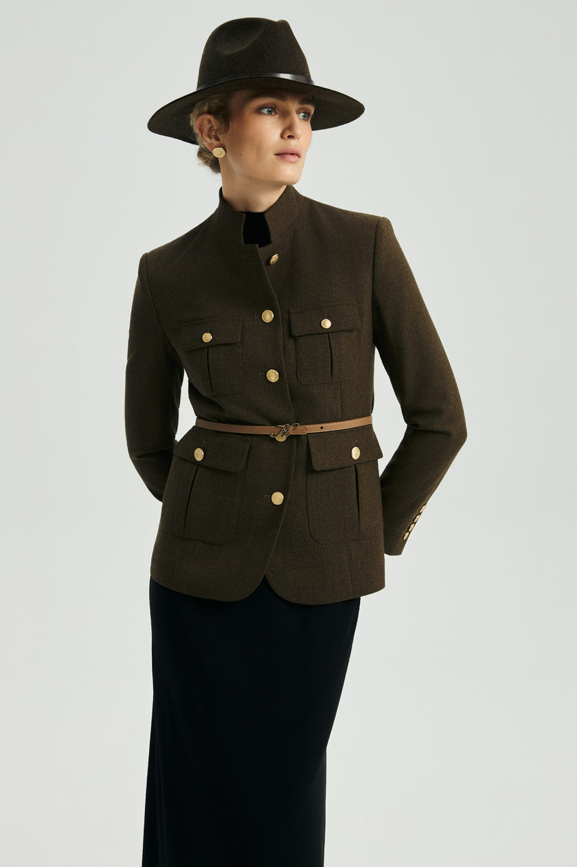 EV LéSuit™ Palm Green Single-Breasted Commuter Hunting Blazer