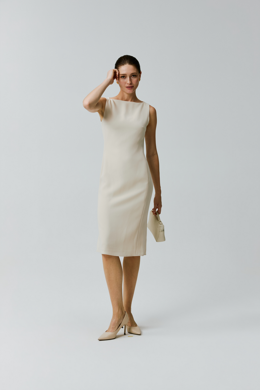EV Sudro™ Queensland Vanilla Custard Sleeveless Small Mermaid Dress