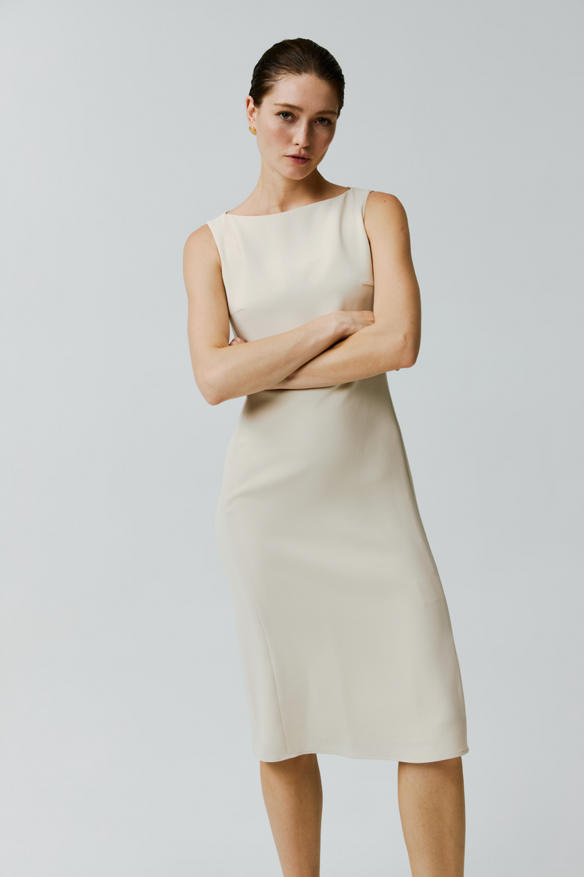 EV Sudro™ Queensland Vanilla Custard Sleeveless Small Mermaid Dress
