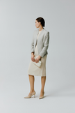 EV LéSuit™ Yale Oatmeal Collarless Blazer