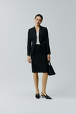 EV LéSuit™ Yale Black Collarless Blazer