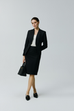 EV LéSuit™ Yale Black Collarless Blazer