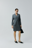 EV LéSuit™ Yale Gray Collarless Blazer