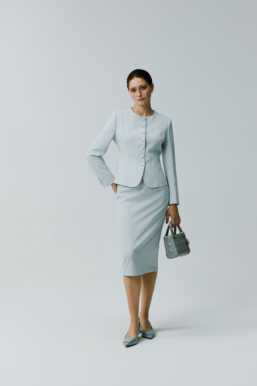 EV LéJac™ Piana Power Blue Single-breasted Seven-button Jacket