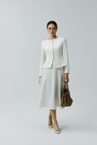 EV LéJac™ Piana White Single-breasted Seven-button Jacket