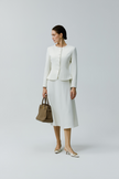 EV LéJac™ Piana White Single-breasted Seven-button Jacket