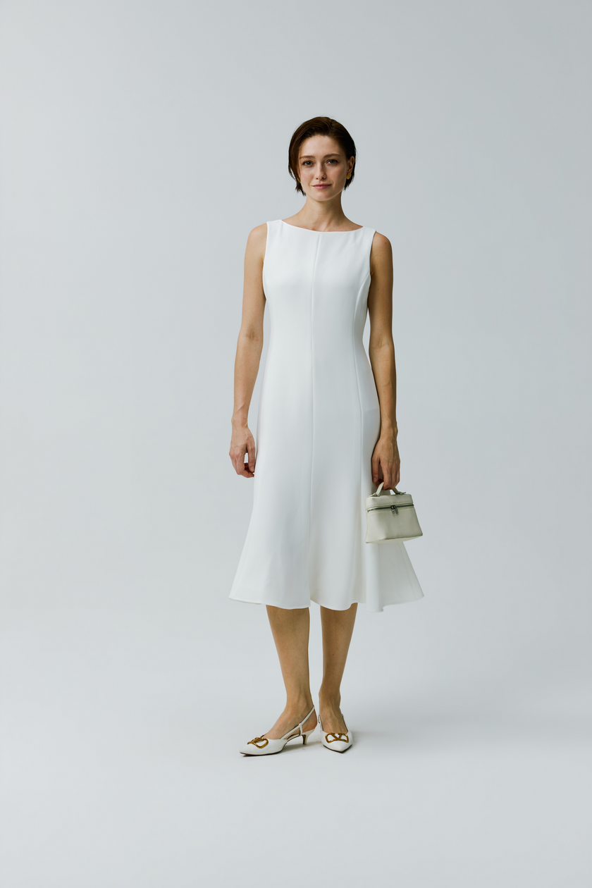 EV Sudro™ Marie White Sleeveless Mermaid Dress