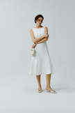 EV Sudro™ Marie White Sleeveless Mermaid Dress