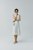EV Sudro™ Marie White Sleeveless Mermaid Dress