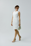 EV Sudro™ White Diamond-ratio Tailoring Sleeveless Dress