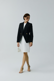 EV Sudro™ White Diamond-ratio Tailoring Sleeveless Dress