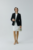 EV Sudro™ White Diamond-ratio Tailoring Sleeveless Dress