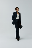 EV LéSuit™ Loyal Navy Blue Loose-fit Double-breasted Two-button Blazer