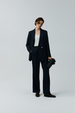 EV LéSuit™ Loyal Navy Blue Loose-fit Double-breasted Two-button Blazer
