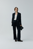 EV LéSuit™ Loyal Navy Blue Loose-fit Double-breasted Two-button Blazer