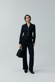 EV LéJac™ Leiden Loyal Navy Blue Single-breasted Four-button Jacket